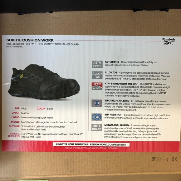 Reebok Athletic Work Shoe Men’s 10.5 - Picture 10 of 11